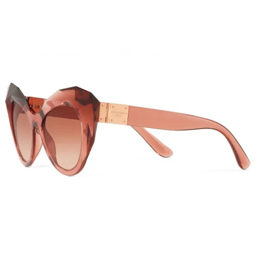 Dolce & Gabbana Eyewear Dolce & Gabbana - Cat Eye Sunglasses Stones & Logo Plaque - Pink Mirror - Dolce & Gabbana Eyewear - Avvenice^ Sunglasses & Eyewear