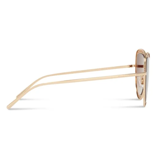 Dolce & Gabbana Eyewear Dolce & Gabbana - Cat Eye Devotion Sunglasses with Lace - Gold - Dolce & Gabbana Eyewear - Avvenice^ Sunglasses & Eyewear