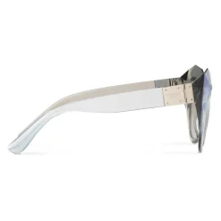 Dolce & Gabbana Eyewear Dolce & Gabbana - Cat Eye Sunglasses Stones & Logo Plaque - Silver Mirror High - Dolce & Gabbana Eyewear - Avvenice