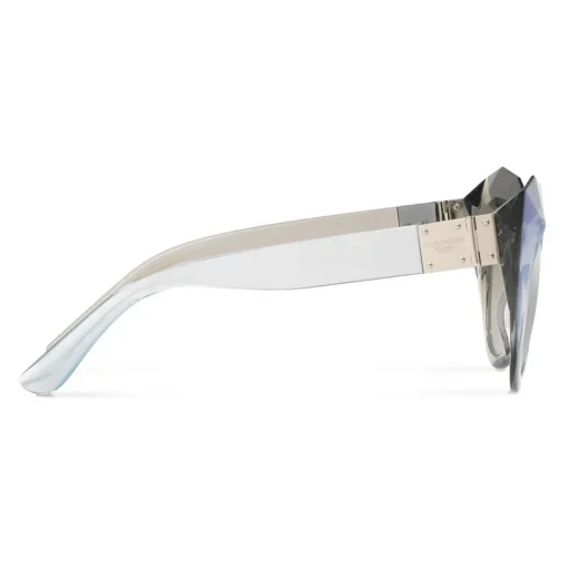 Dolce & Gabbana Eyewear Dolce & Gabbana - Cat Eye Sunglasses Stones & Logo Plaque - Silver Mirror High - Dolce & Gabbana Eyewear - Avvenice