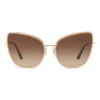 Dolce & Gabbana Eyewear Dolce & Gabbana - Cat-Eye Sunglasses with "Sacred Heart" Metal Profile - Gold & Havana - Dolce & Gabbana Eyewear - Avvenice