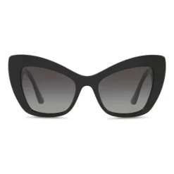 Dolce & Gabbana Eyewear Dolce & Gabbana - Cat-Eye Acetate Sunglasses with "Sacred Heart" Decoration - Black - Dolce & Gabbana Eyewear - Avvenice