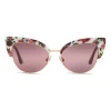 Dolce & Gabbana Eyewear Dolce & Gabbana - Cat-Eye Sunglasses in Floral Print Acetate - Burgundy - Dolce & Gabbana Eyewear - Avvenice
