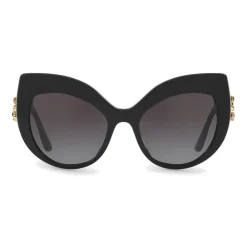 Dolce & Gabbana Eyewear Dolce & Gabbana - Cat-Eye Sunglasses in Acetate with DG Logo - Black - Dolce & Gabbana Eyewear - Avvenice