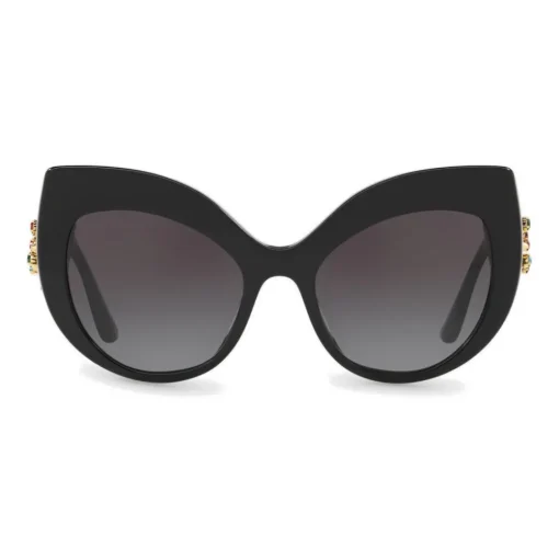 Dolce & Gabbana Eyewear Dolce & Gabbana - Cat-Eye Sunglasses in Acetate with DG Logo - Black - Dolce & Gabbana Eyewear - Avvenice