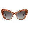 Dolce & Gabbana Eyewear Dolce & Gabbana - Cat-Eye Acetate Sunglasses with "Sacred Heart" Decoration - Damasco Bordeaux Gold - Dolce & Gabbana Eyewear - Avvenice^ Sunglasses & Eyewear
