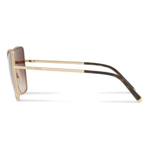Dolce & Gabbana Eyewear Dolce & Gabbana - Cat-Eye Sunglasses with "Sacred Heart" Metal Profile - Gold & Havana - Dolce & Gabbana Eyewear - Avvenice