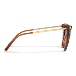 Dolce & Gabbana Eyewear Dolce & Gabbana - Cat-Eye Sunglasses in Acetate with Metallic Details - Havana and Brown - Dolce & Gabbana Eyewear - Avvenice