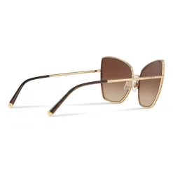 Dolce & Gabbana Eyewear Dolce & Gabbana - Cat-Eye Sunglasses with "Sacred Heart" Metal Profile - Gold & Havana - Dolce & Gabbana Eyewear - Avvenice