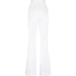 Dolce & Gabbana Dolce & Gabbana - Cream White Tailored Wide Leg Trousers - Dolce & Gabbana Exclusive Luxury Collection - Avvenice^ Trousers