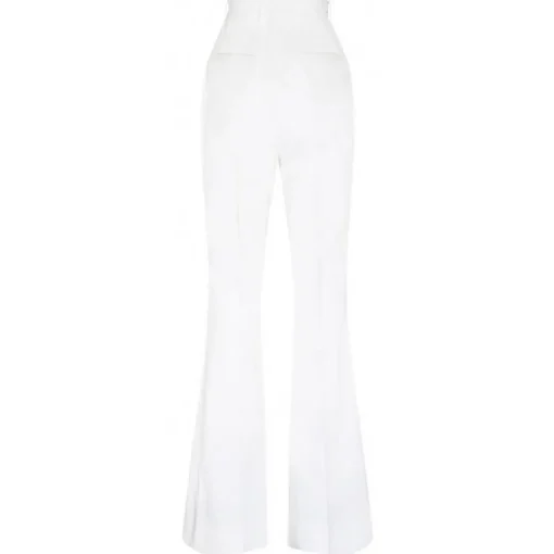 Dolce & Gabbana Dolce & Gabbana - Cream White Tailored Wide Leg Trousers - Dolce & Gabbana Exclusive Luxury Collection - Avvenice^ Trousers