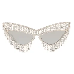 Dolce & Gabbana Eyewear Dolce & Gabbana - Crystals’ Rain Sunglasses - Silver - Dolce & Gabbana Eyewear - Avvenice