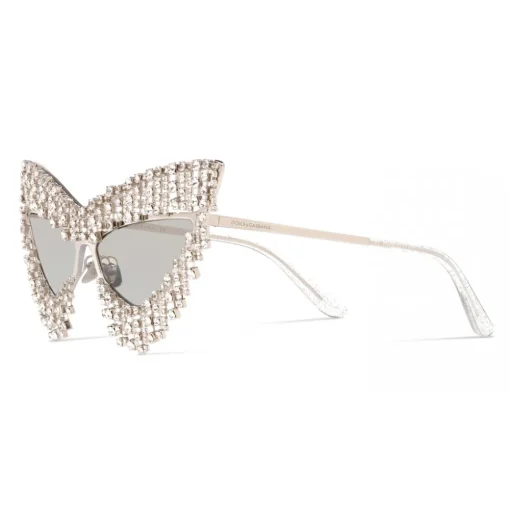 Dolce & Gabbana Eyewear Dolce & Gabbana - Crystals’ Rain Sunglasses - Silver - Dolce & Gabbana Eyewear - Avvenice