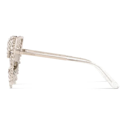Dolce & Gabbana Eyewear Dolce & Gabbana - Crystals’ Rain Sunglasses - Silver - Dolce & Gabbana Eyewear - Avvenice