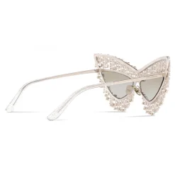 Dolce & Gabbana Eyewear Dolce & Gabbana - Crystals’ Rain Sunglasses - Silver - Dolce & Gabbana Eyewear - Avvenice