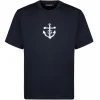 Dolce & Gabbana Dolce & Gabbana - Dark Blue Navy Print T-Shirt - Dolce & Gabbana Exclusive Luxury Collection - Avvenice