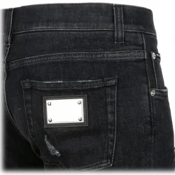 Dolce & Gabbana Dolce & Gabbana - Dark Blue Denim Jeans - Dolce & Gabbana Exclusive Luxury Collection - Avvenice
