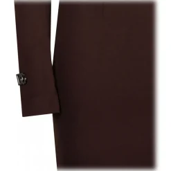 Dolce & Gabbana Dolce & Gabbana - Dark Brown Jersey Midi Dress - Dolce & Gabbana Exclusive Luxury Collection - Avvenice