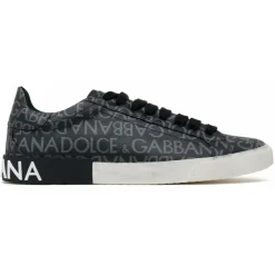 Dolce & Gabbana Dolce & Gabbana - Dark Grey and Light Grey Portofino Sneakers - Dolce & Gabbana Exclusive Luxury Collection - Avvenice