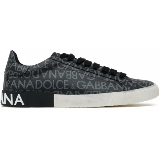 Dolce & Gabbana Dolce & Gabbana - Dark Grey and Light Grey Portofino Sneakers - Dolce & Gabbana Exclusive Luxury Collection - Avvenice