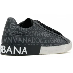 Dolce & Gabbana Dolce & Gabbana - Dark Grey and Light Grey Portofino Sneakers - Dolce & Gabbana Exclusive Luxury Collection - Avvenice