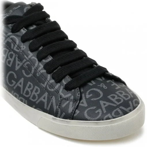 Dolce & Gabbana Dolce & Gabbana - Dark Grey and Light Grey Portofino Sneakers - Dolce & Gabbana Exclusive Luxury Collection - Avvenice