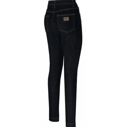 Dolce & Gabbana Dolce & Gabbana - Dark Navy Cotton Skinny Jeans - Dolce & Gabbana Exclusive Luxury Collection - Avvenice^ Trousers