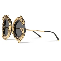 Dolce & Gabbana Eyewear Dolce & Gabbana - Devotion Sunglasses - Black & Gold - Dolce & Gabbana Eyewear - Avvenice^ Sunglasses & Eyewear