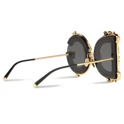Dolce & Gabbana Eyewear Dolce & Gabbana - Devotion Sunglasses - Black & Gold - Dolce & Gabbana Eyewear - Avvenice^ Sunglasses & Eyewear