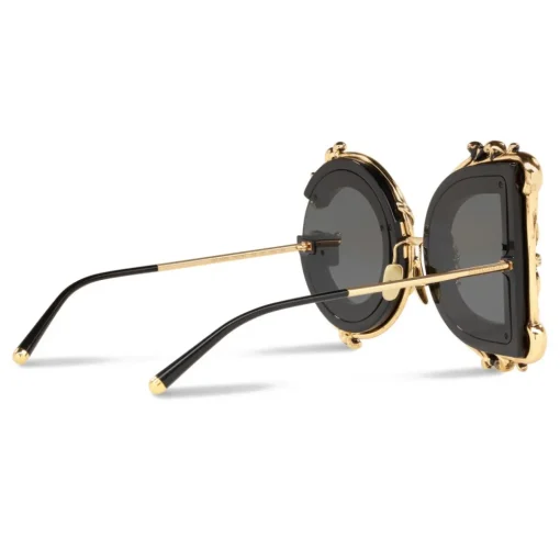 Dolce & Gabbana Eyewear Dolce & Gabbana - Devotion Sunglasses - Black & Gold - Dolce & Gabbana Eyewear - Avvenice^ Sunglasses & Eyewear