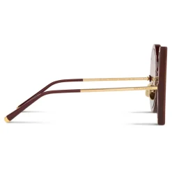 Dolce & Gabbana Eyewear Dolce & Gabbana - DG Glitter Sunglasses - Bordeaux & Gold - Dolce & Gabbana Eyewear - Avvenice