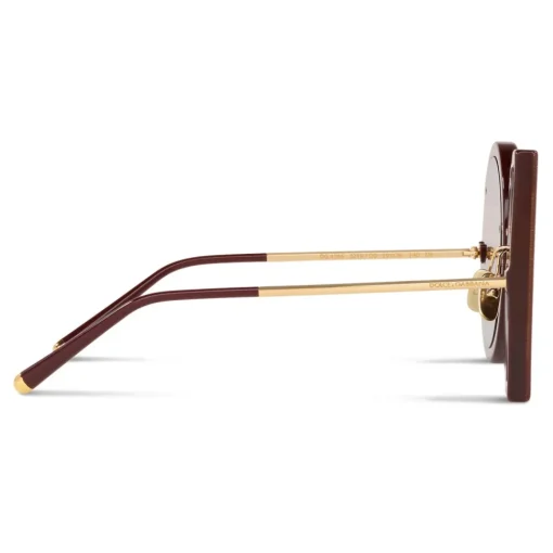 Dolce & Gabbana Eyewear Dolce & Gabbana - DG Glitter Sunglasses - Bordeaux & Gold - Dolce & Gabbana Eyewear - Avvenice