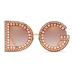 Dolce & Gabbana Eyewear Dolce & Gabbana - DG Sunglasses with Crystals - Transparent Pink - Dolce & Gabbana Eyewear - Avvenice^ Sunglasses & Eyewear