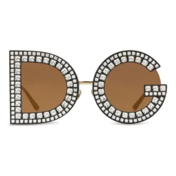 Dolce & Gabbana Eyewear Dolce & Gabbana - DG Sunglasses with Crystals - Black with Crystals - Dolce & Gabbana Eyewear - Avvenice