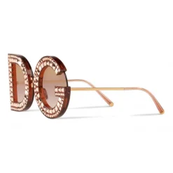 Dolce & Gabbana Eyewear Dolce & Gabbana - DG Sunglasses with Crystals - Transparent Pink - Dolce & Gabbana Eyewear - Avvenice^ Sunglasses & Eyewear