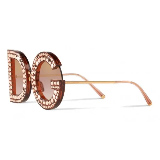 Dolce & Gabbana Eyewear Dolce & Gabbana - DG Sunglasses with Crystals - Transparent Pink - Dolce & Gabbana Eyewear - Avvenice^ Sunglasses & Eyewear
