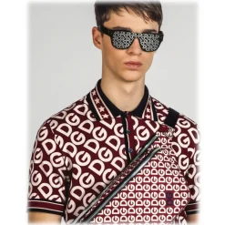 Dolce & Gabbana Eyewear Dolce & Gabbana - Domenico Mask Sunglasses - Black - DG Logo - Dolce & Gabbana Eyewear - Avvenice^ Sunglasses & Eyewear