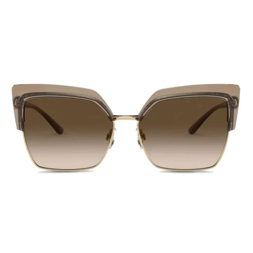 Dolce & Gabbana Eyewear Dolce & Gabbana - Double Line Sunglasses - Brown Gold - Dolce & Gabbana Eyewear - Avvenice