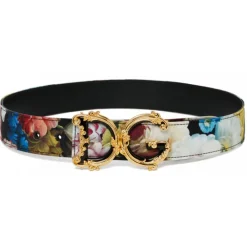 Dolce & Gabbana Dolce & Gabbana - Floral Print Belt - Dolce & Gabbana Exclusive Luxury Collection - Avvenice