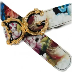 Dolce & Gabbana Dolce & Gabbana - Floral Print Belt - Dolce & Gabbana Exclusive Luxury Collection - Avvenice