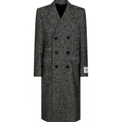 Dolce & Gabbana Dolce & Gabbana - Gray Double Breasted Coat - Dolce & Gabbana Exclusive Luxury Collection - Avvenice^ Jackets