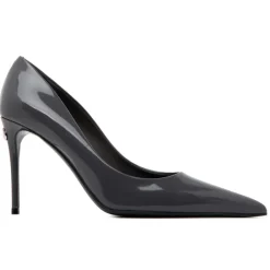 Dolce & Gabbana Dolce & Gabbana - Grey Calf Leather Pointed Toe Pumps - Dolce & Gabbana Exclusive Luxury Collection - Avvenice