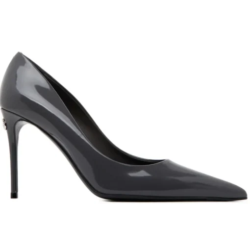 Dolce & Gabbana Dolce & Gabbana - Grey Calf Leather Pointed Toe Pumps - Dolce & Gabbana Exclusive Luxury Collection - Avvenice