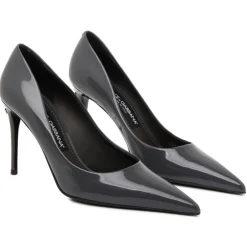 Dolce & Gabbana Dolce & Gabbana - Grey Calf Leather Pointed Toe Pumps - Dolce & Gabbana Exclusive Luxury Collection - Avvenice