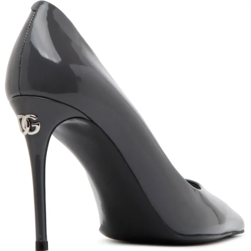 Dolce & Gabbana Dolce & Gabbana - Grey Calf Leather Pointed Toe Pumps - Dolce & Gabbana Exclusive Luxury Collection - Avvenice