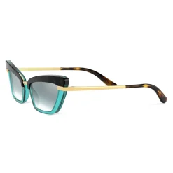 Dolce & Gabbana Eyewear Dolce & Gabbana - Half Print Sunglasses - Havana Turquoise - Dolce & Gabbana Eyewear - Avvenice^ Sunglasses & Eyewear
