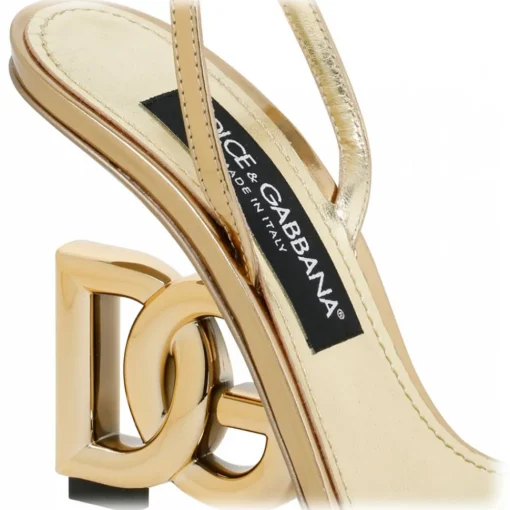 Dolce & Gabbana Dolce & Gabbana - Keira Sandals Gold - Dolce & Gabbana Exclusive Luxury Collection - Avvenice^ Shoes