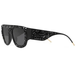 Dolce & Gabbana Eyewear Dolce & Gabbana - King Domenico Sunglasses - Black with Black Crystals - Dolce & Gabbana Eyewear - Avvenice