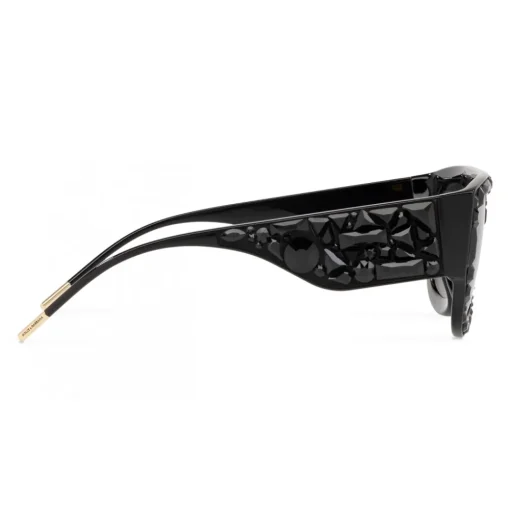 Dolce & Gabbana Eyewear Dolce & Gabbana - King Domenico Sunglasses - Black with Black Crystals - Dolce & Gabbana Eyewear - Avvenice