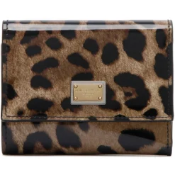Dolce & Gabbana Dolce & Gabbana - Leopard Print Calf Skin Bi Fold Wallet - Dolce & Gabbana Exclusive Luxury Collection - Avvenice